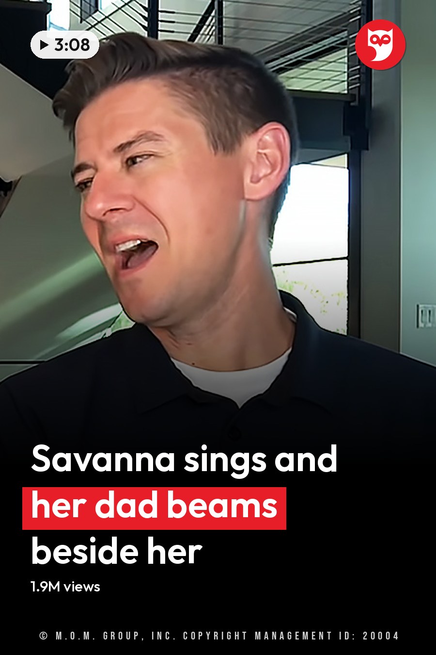 Young adult female in a white lace blouse and young adult male in a dark blue polo shirt indoors, modern home setting with staircase and natural daylight. The headline runs in white letters across the lower third.