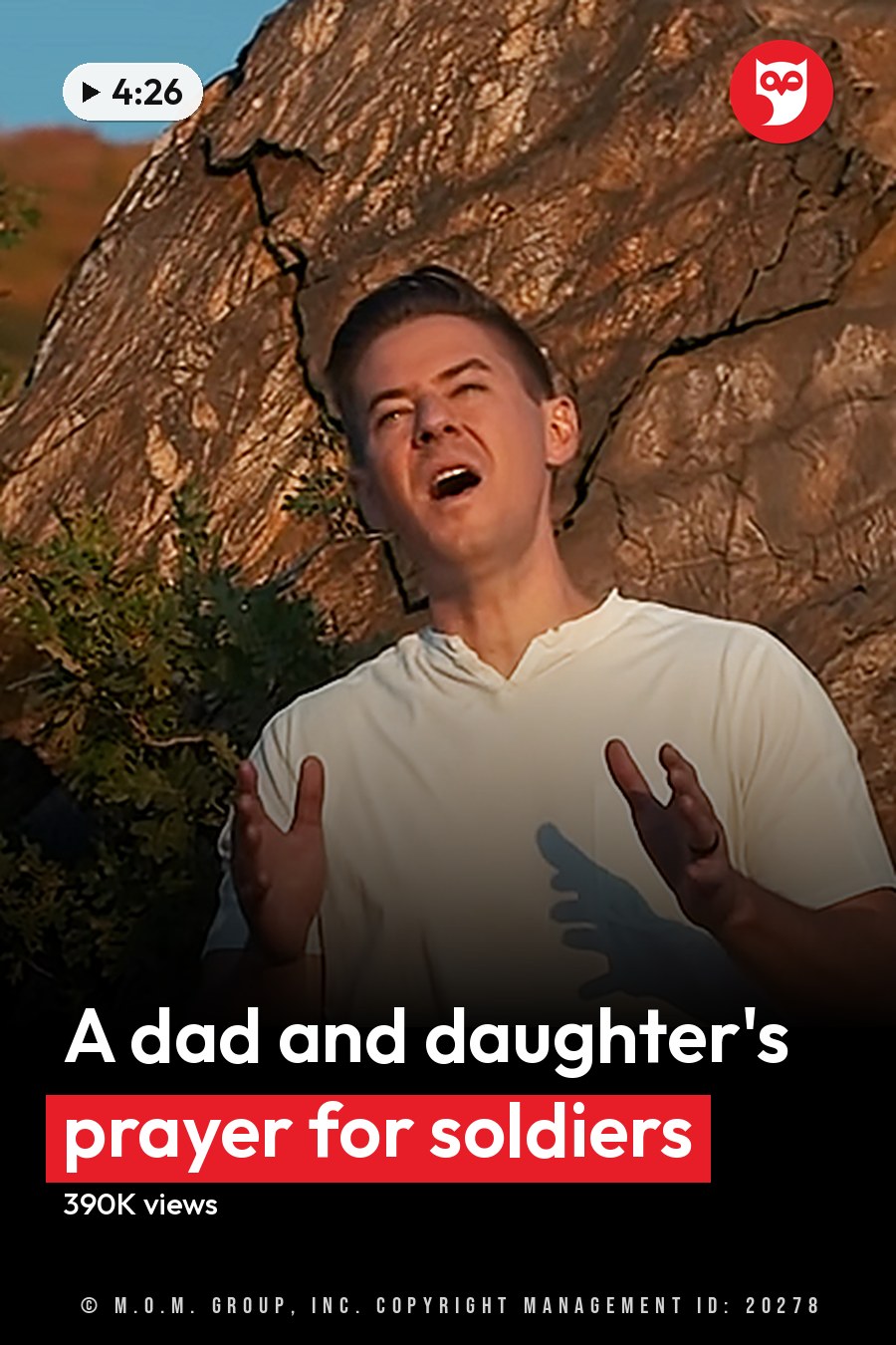 Two young adults, a female in red top and jeans with bracelets, and a male in white polo shirt and jeans, outdoors near rocks and greenery under warm late afternoon or early evening light. The headline runs in white letters across the lower third.