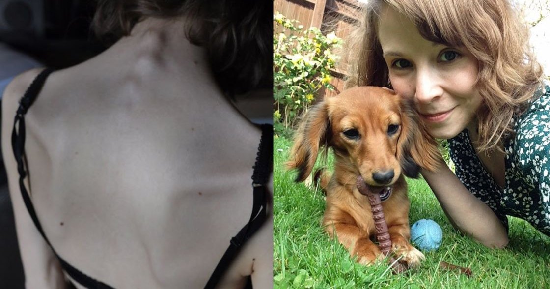 A Dachshund puppy or young adult with golden brown and darker markings, standing outdoors. The setting is a backyard garden during spring or summer, with green grass and blooming plants in the background.