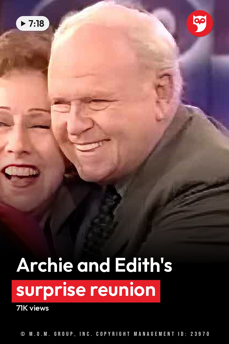 An older adult couple embracing in a cozy indoor setting with natural daylight filtering through an unseen window. The headline runs in white letters across the lower third.