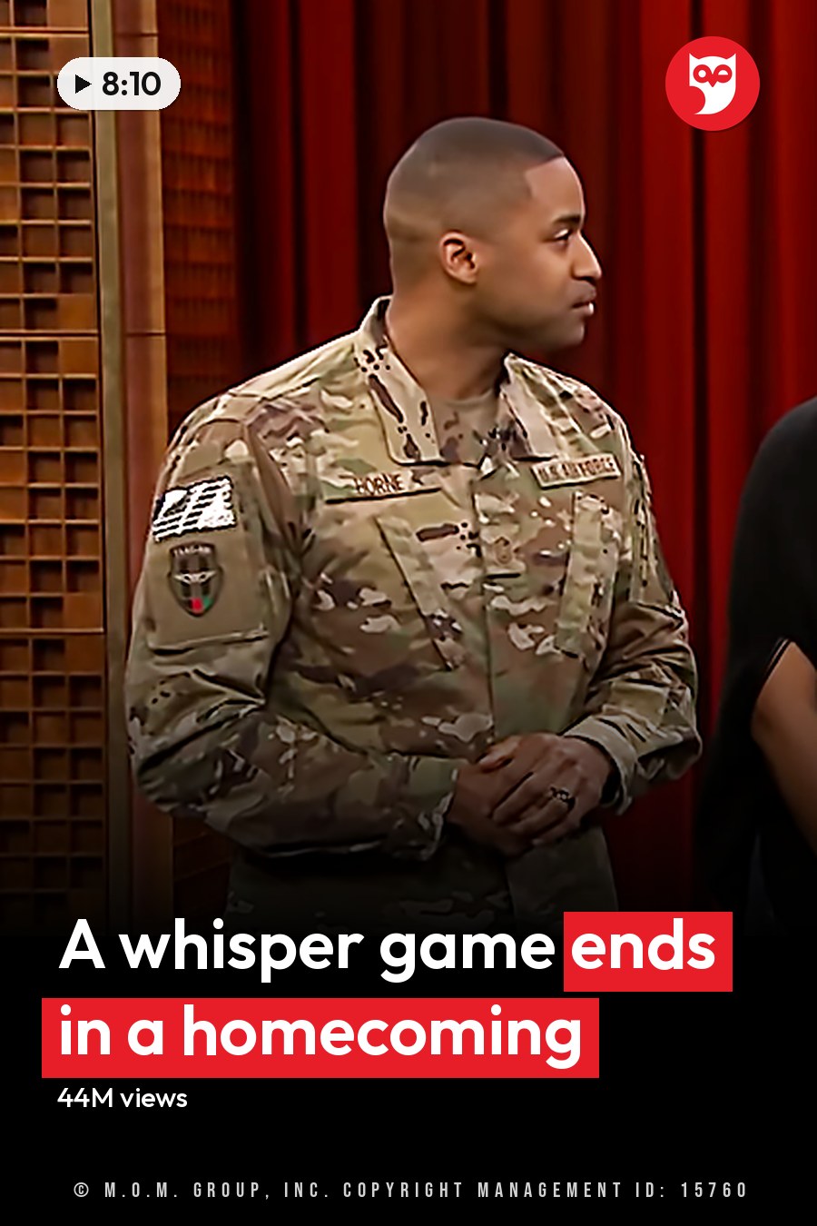 A talk show host in a studio with red curtains, wooden paneling, and a logo reading 'Madly Odd'. The headline runs in white letters across the lower third.