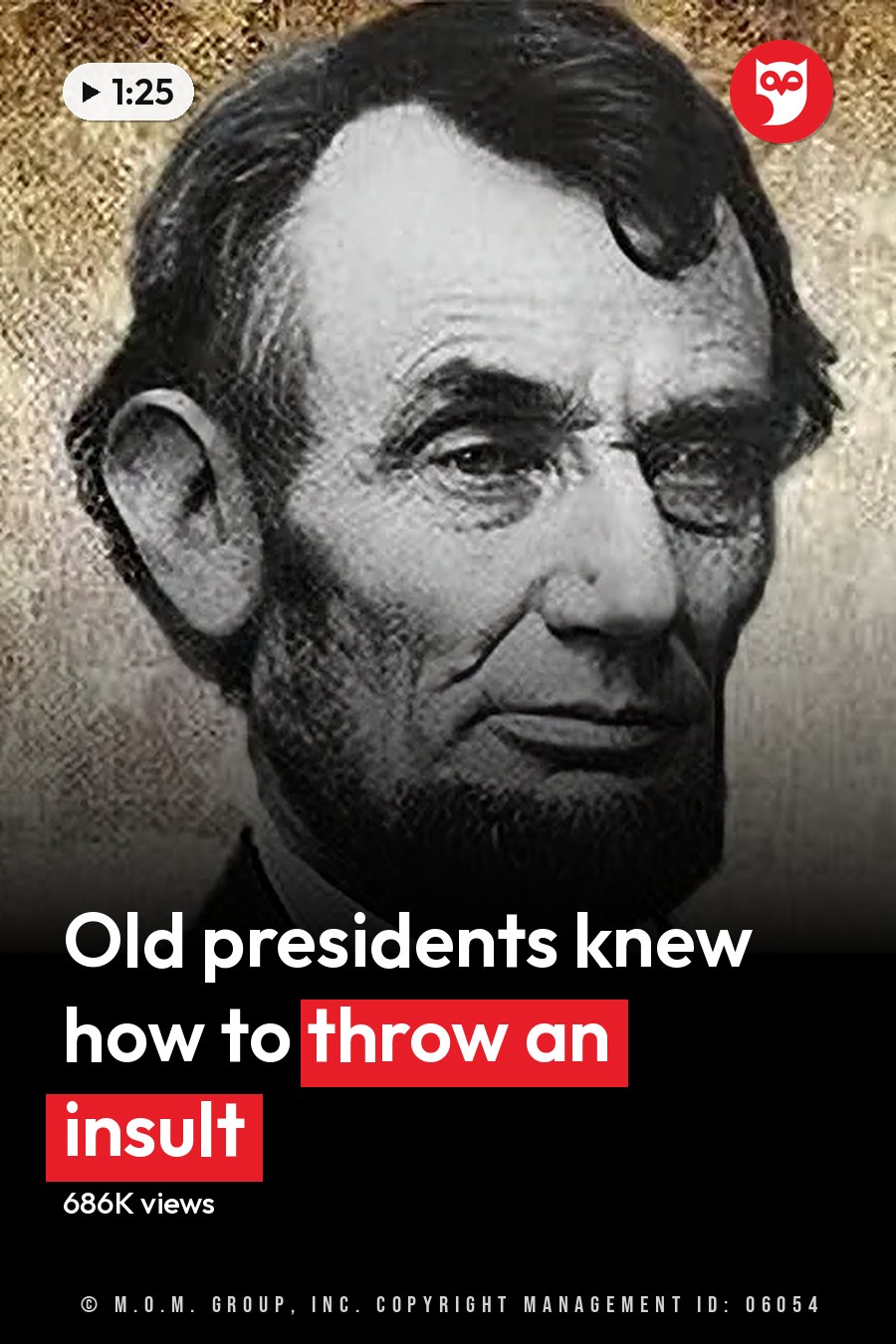 A historical scene with two U.S. presidents, one dressed in a mid-19th-century black suit and bow tie, the other in early 18th-century attire with a white cravat or high-collared shirt, against a textured parchment-like background. The headline runs in white letters across the lower third.