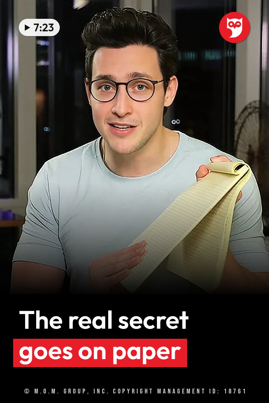 Doctor Mike, in glasses, holds a yellow notepad over his shoulder and looks ahead. A headline runs in white letters across the lower third.